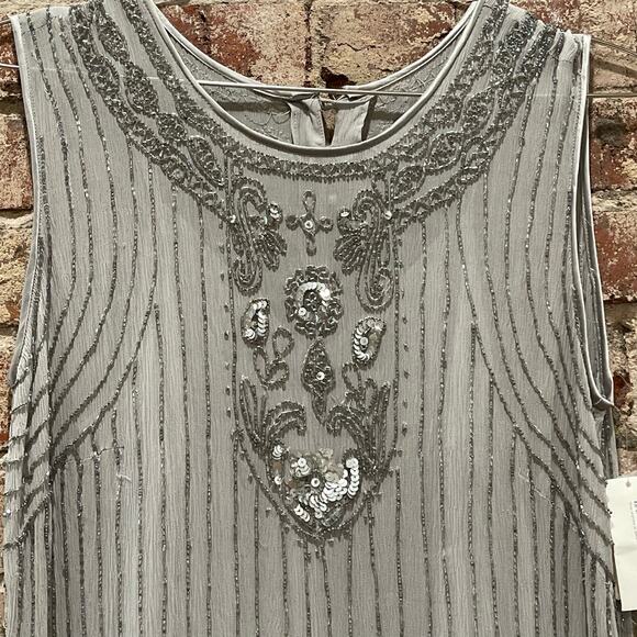 NEW Banana Republic Beaded Sequin Flapper Dress‎ Size 0 - Picture 5 of 7